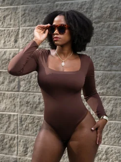 Shapewear Contour Long Sleeve Square Neck Bodysuit