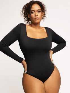 Shapewear Contour Long Sleeve Square Neck Bodysuit