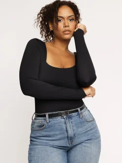 Shapewear Contour Long Sleeve Square Neck Bodysuit