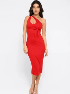 Shapewear Convertible Backless Halter Sculpting Midi Dress