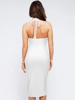 Shapewear Convertible Backless Halter Sculpting Midi Dress