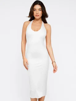 Shapewear Convertible Backless Halter Sculpting Midi Dress