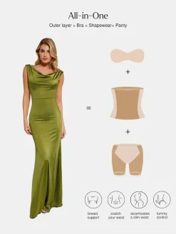 Shapewear Convertible Shine Sculpting Mermaid Dress