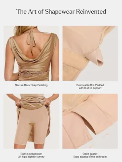 Shapewear Convertible Shine Sculpting Mermaid Dress