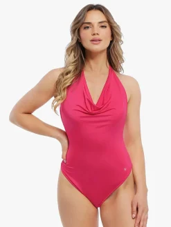 Shapewear Cowl Neck Halter Tummy Control Bodysuit