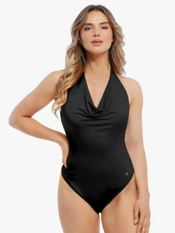 Shapewear Cowl Neck Halter Tummy Control Bodysuit