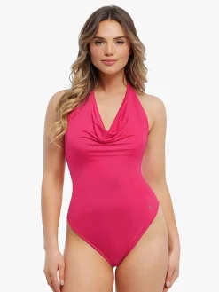 Shapewear Cowl Neck Halter Tummy Control Bodysuit