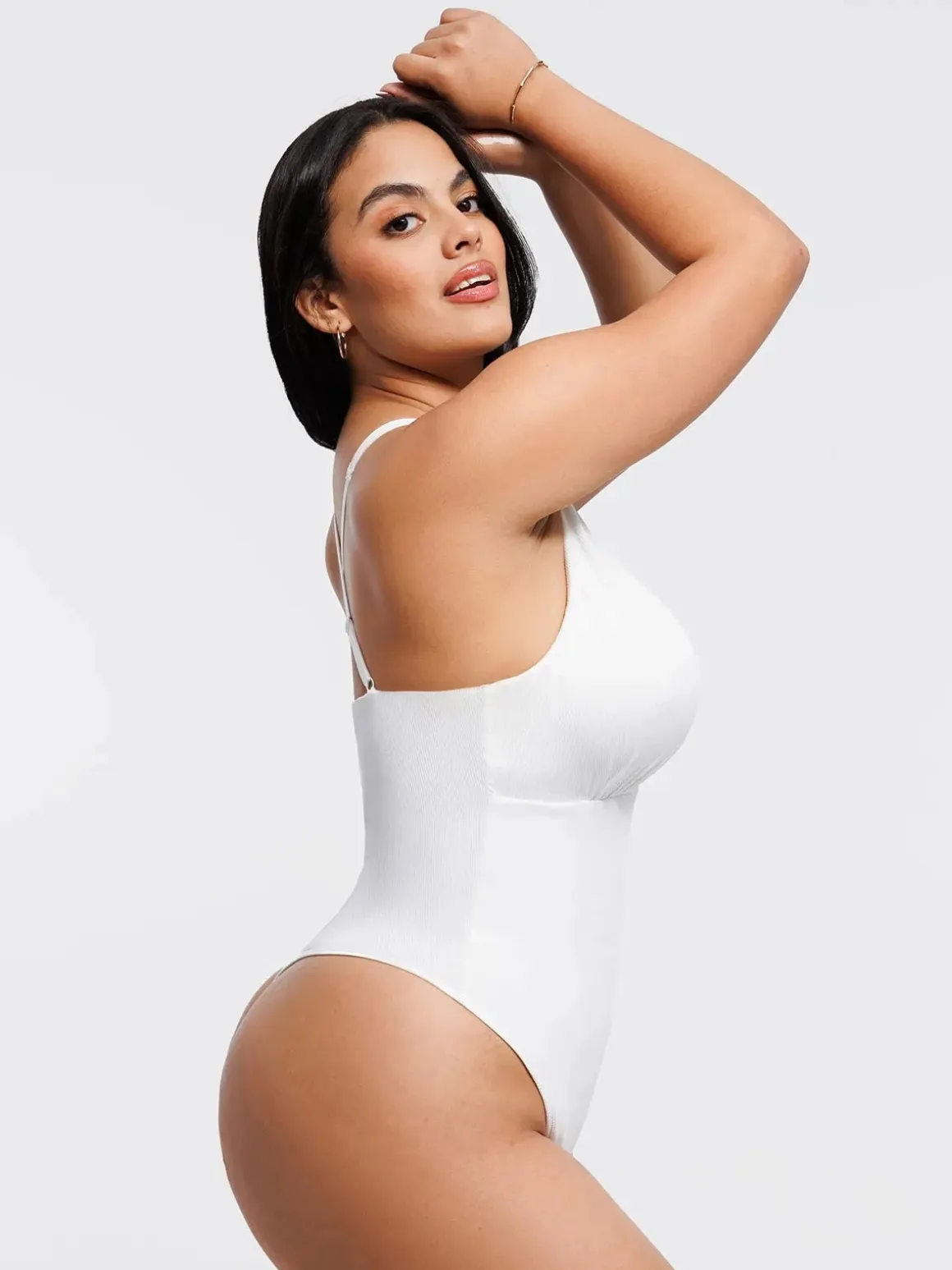 Shapewear Cross-Front Draped Halter Tummy Control Bodysuit