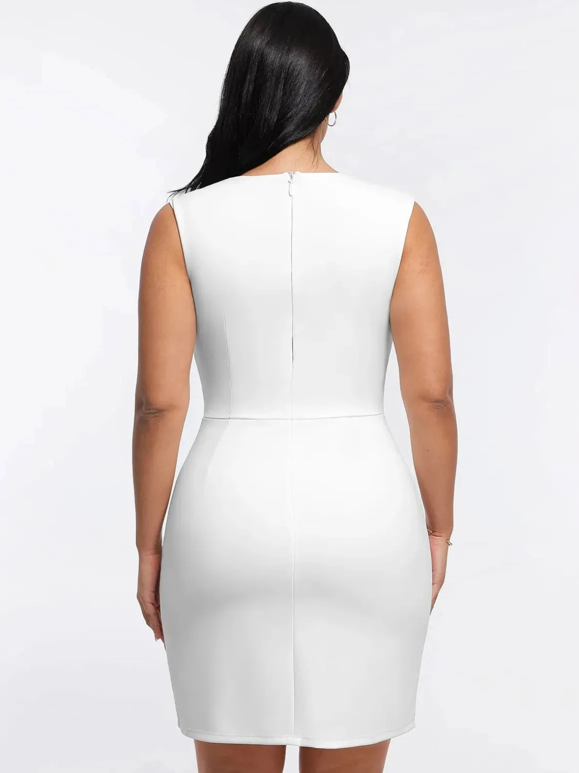 Shapewear Cut-in Square Neck Sculpting Midi Dress