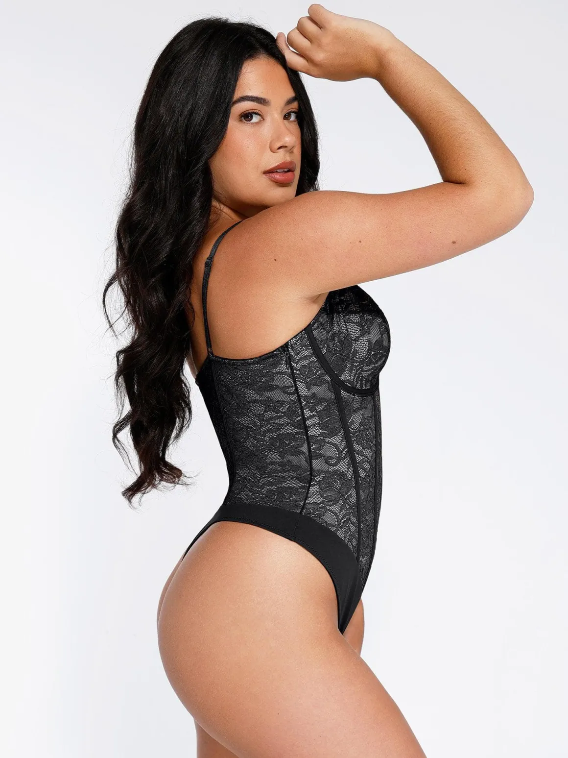 Shapewear Cutout Corset Hourglass Sculpting Lace Bodysuit