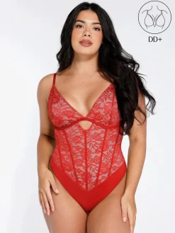 Shapewear Cutout Corset Hourglass Sculpting Lace Bodysuit