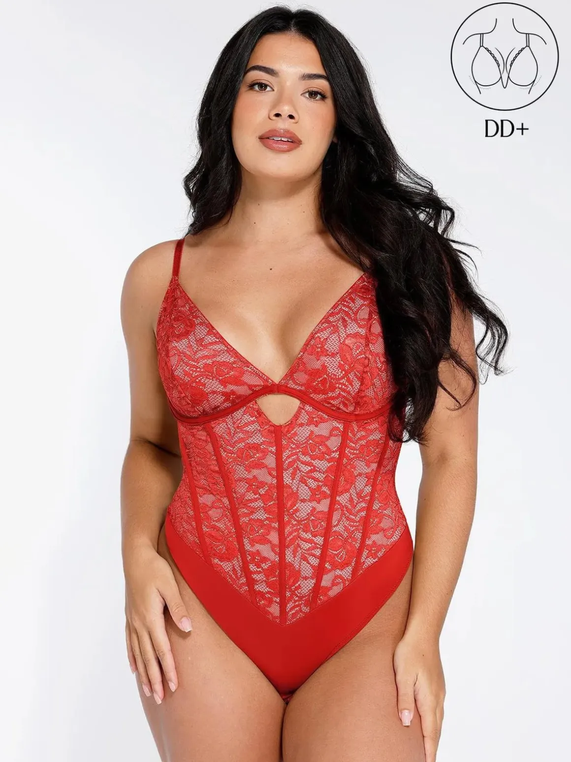 Shapewear Cutout Corset Hourglass Sculpting Lace Bodysuit