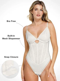 Shapewear Cutout Corset Hourglass Sculpting Lace Bodysuit