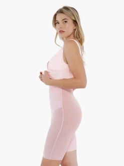 Shapewear Deep V-Neck Bias Twist Sculpting Mini Dress