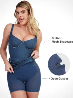 Shapewear Denim Sculpting Dress or Bodysuit or Jumpsuit