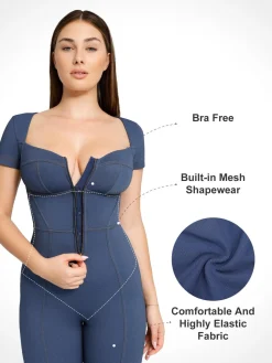 Shapewear Denim Sculpting Dress or Bodysuit or Jumpsuit