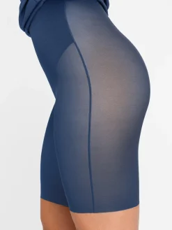 Shapewear Denim Square Neck Tummy Control Midi Dress