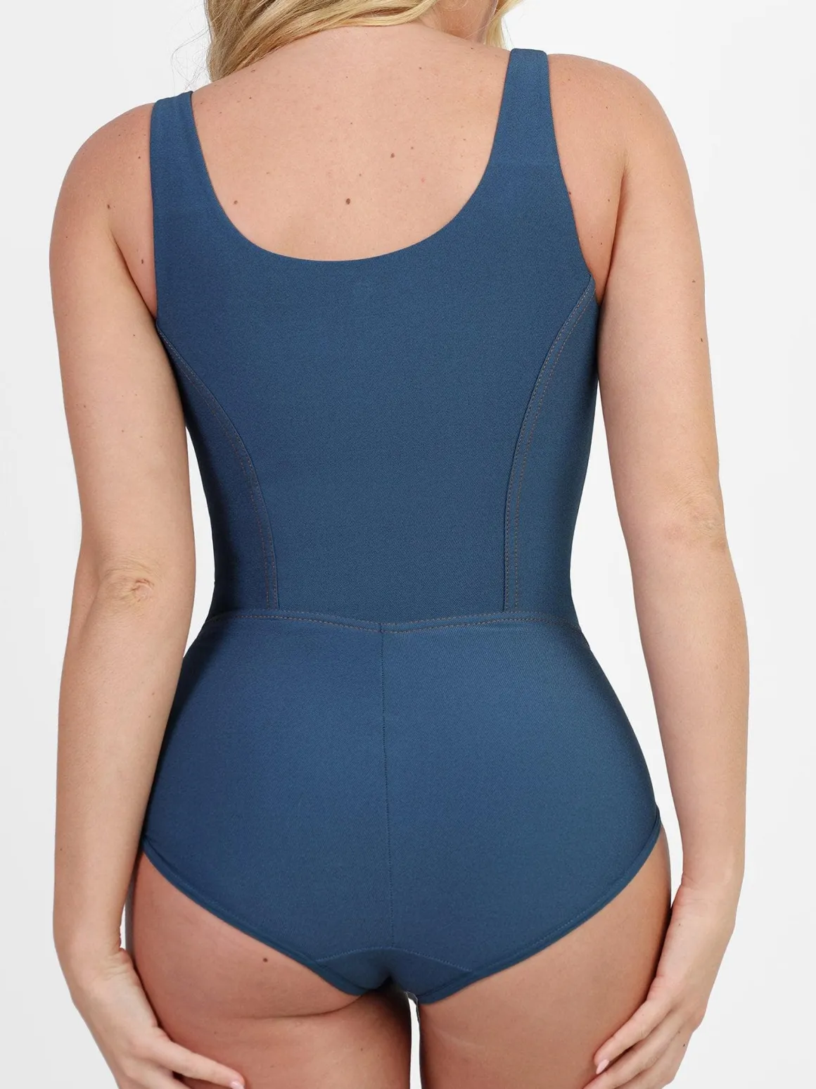 Shapewear Denim Tummy Control Corset Bodysuit