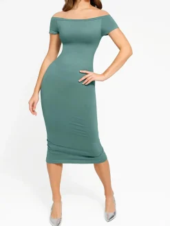 Shapewear Eco-Friendly Off Shoulder Seamless Dress