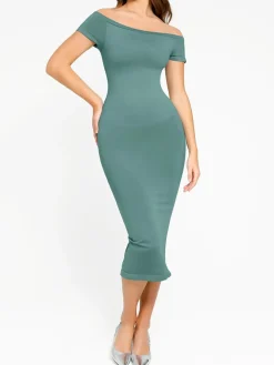Shapewear Eco-Friendly Off Shoulder Seamless Dress