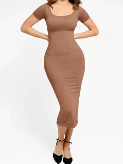 Shapewear Eco-Friendly Sculpting Midi Dress Set
