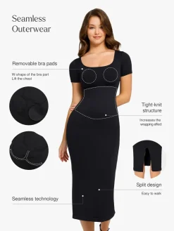 Shapewear Eco-Friendly Sculpting Midi Dress Set