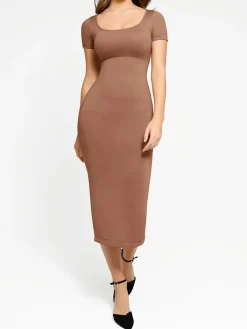 Shapewear Eco-Friendly Sculpting Midi Dress Set
