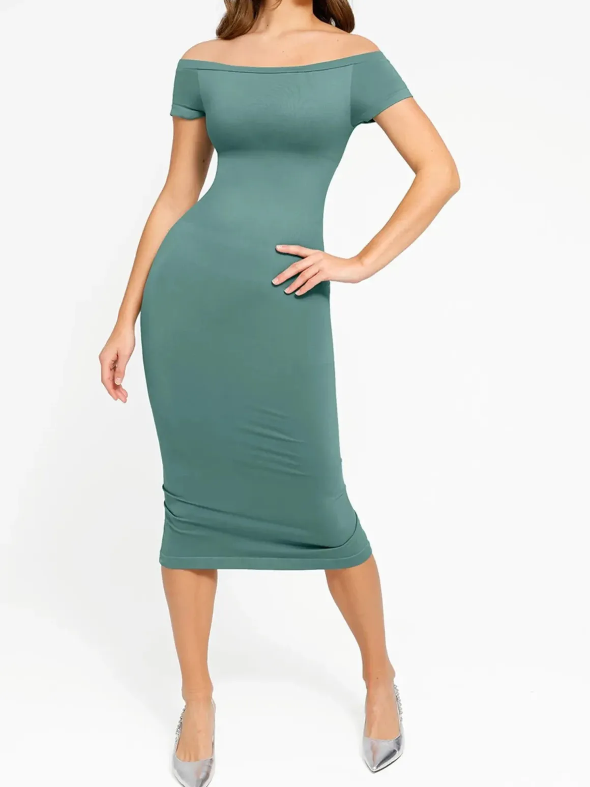 Shapewear Eco-Friendly Sculpting Midi Dress Set