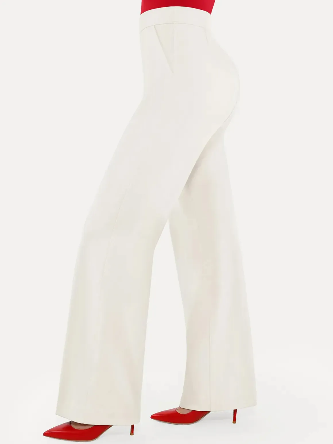 Shapewear Executive High Waisted Wide-Leg Ponte Pants