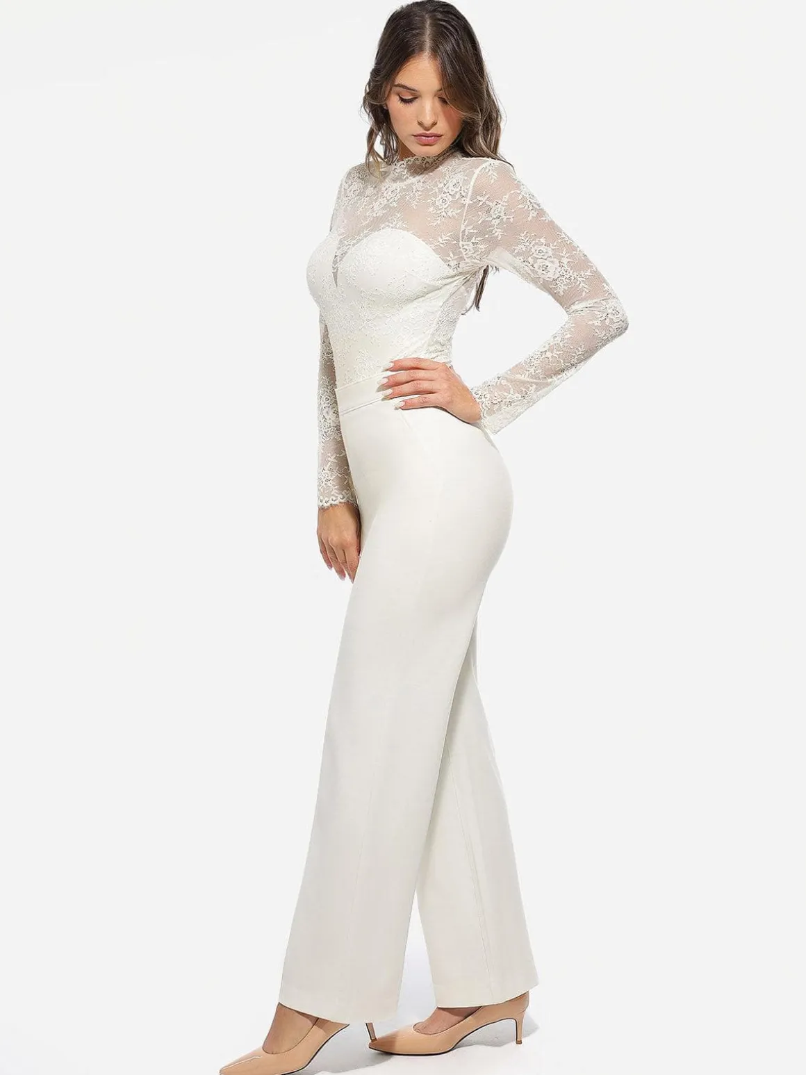 Shapewear Executive High Waisted Wide-Leg Ponte Pants