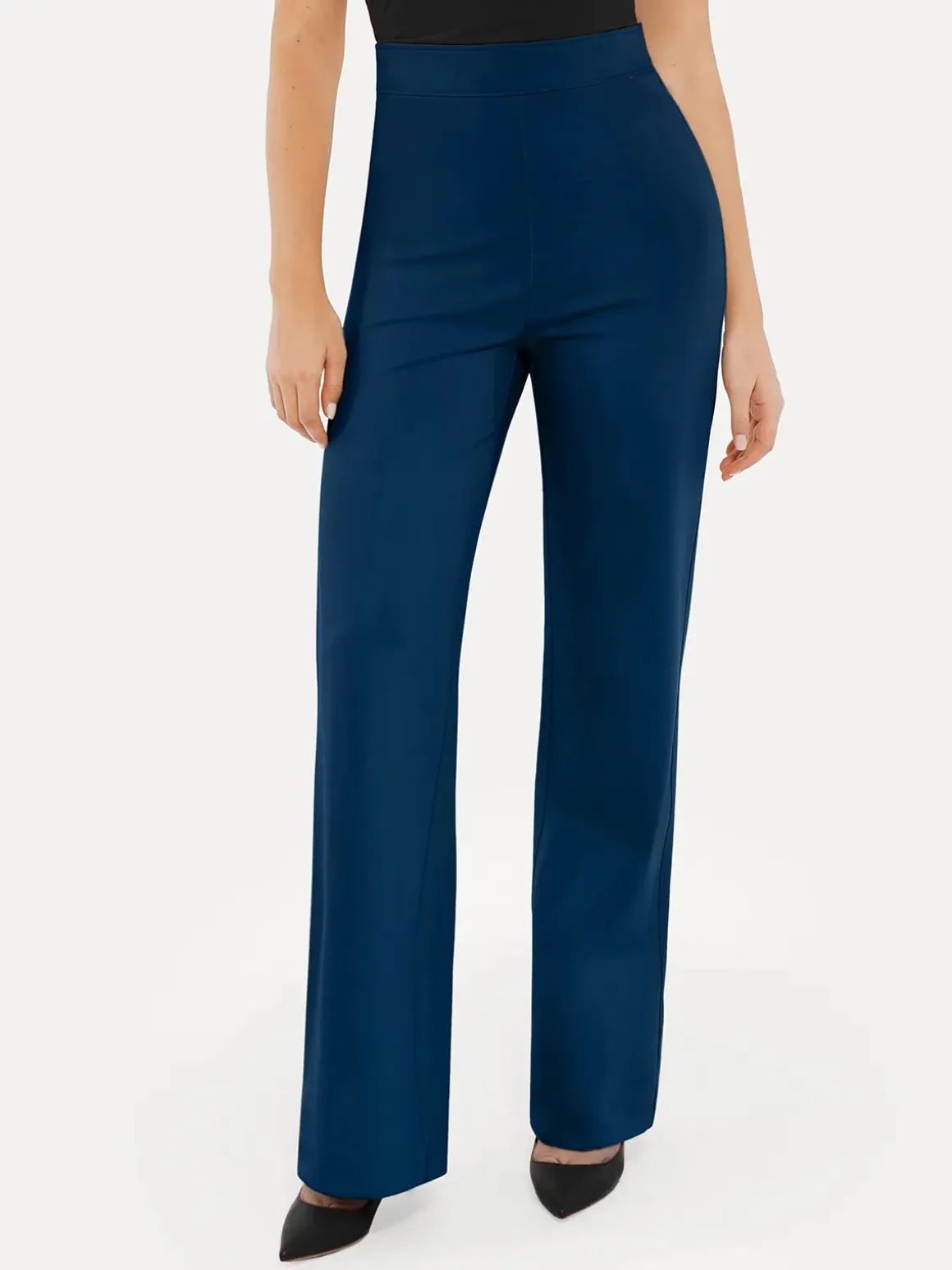 Shapewear Executive High Waisted Wide-Leg Ponte Pants