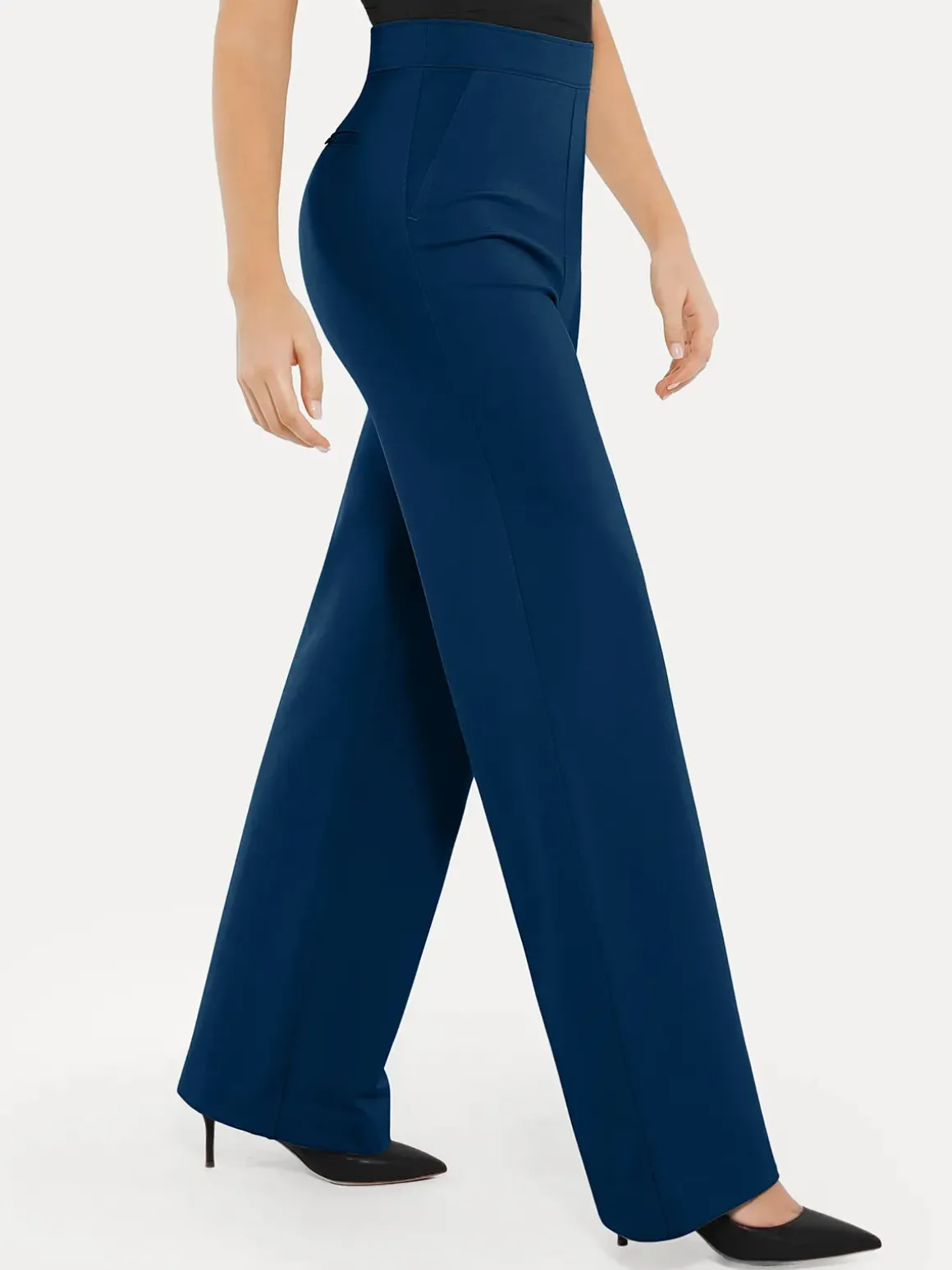 Shapewear Executive High Waisted Wide-Leg Ponte Pants