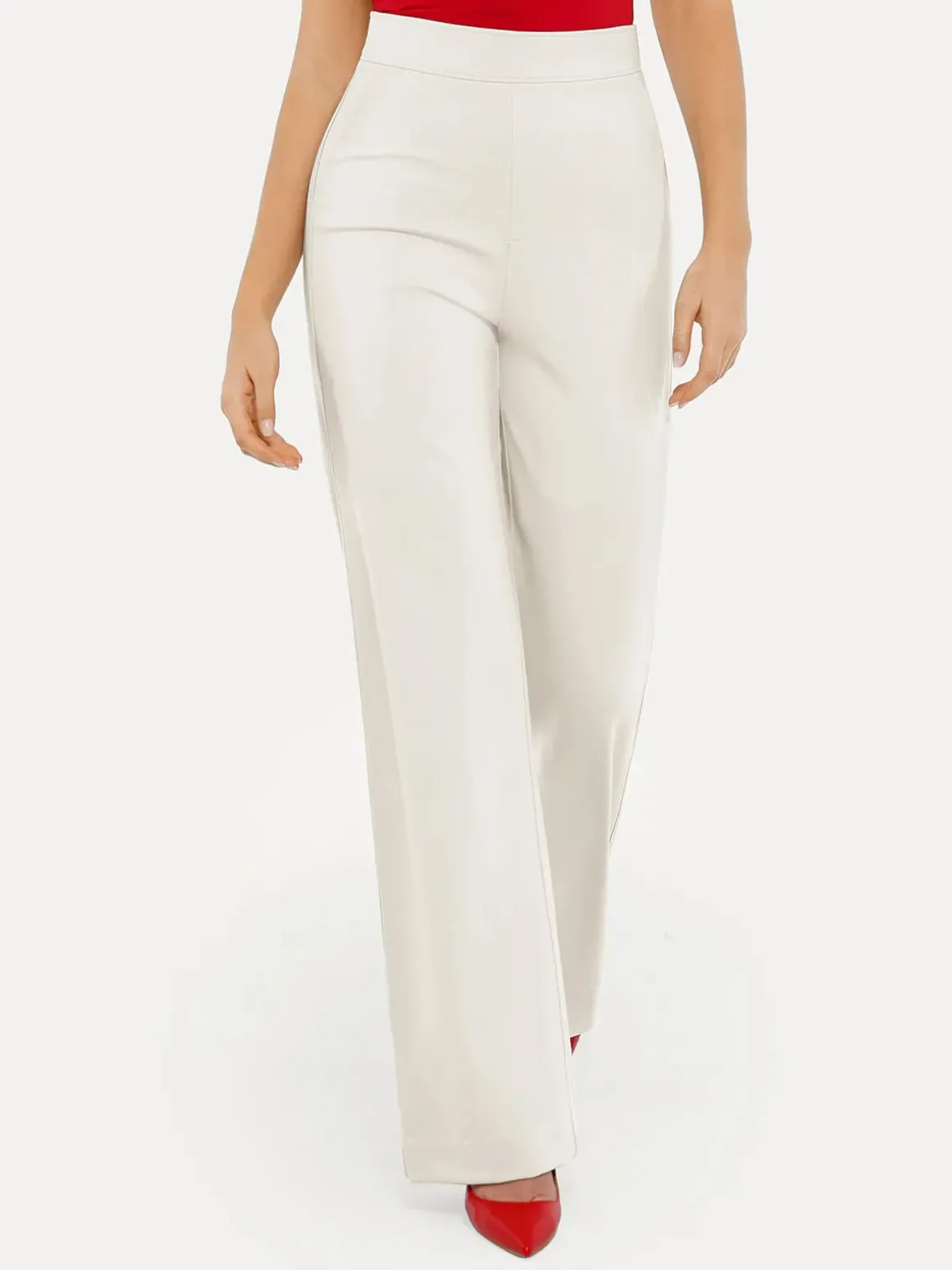 Shapewear Executive High Waisted Wide-Leg Ponte Pants