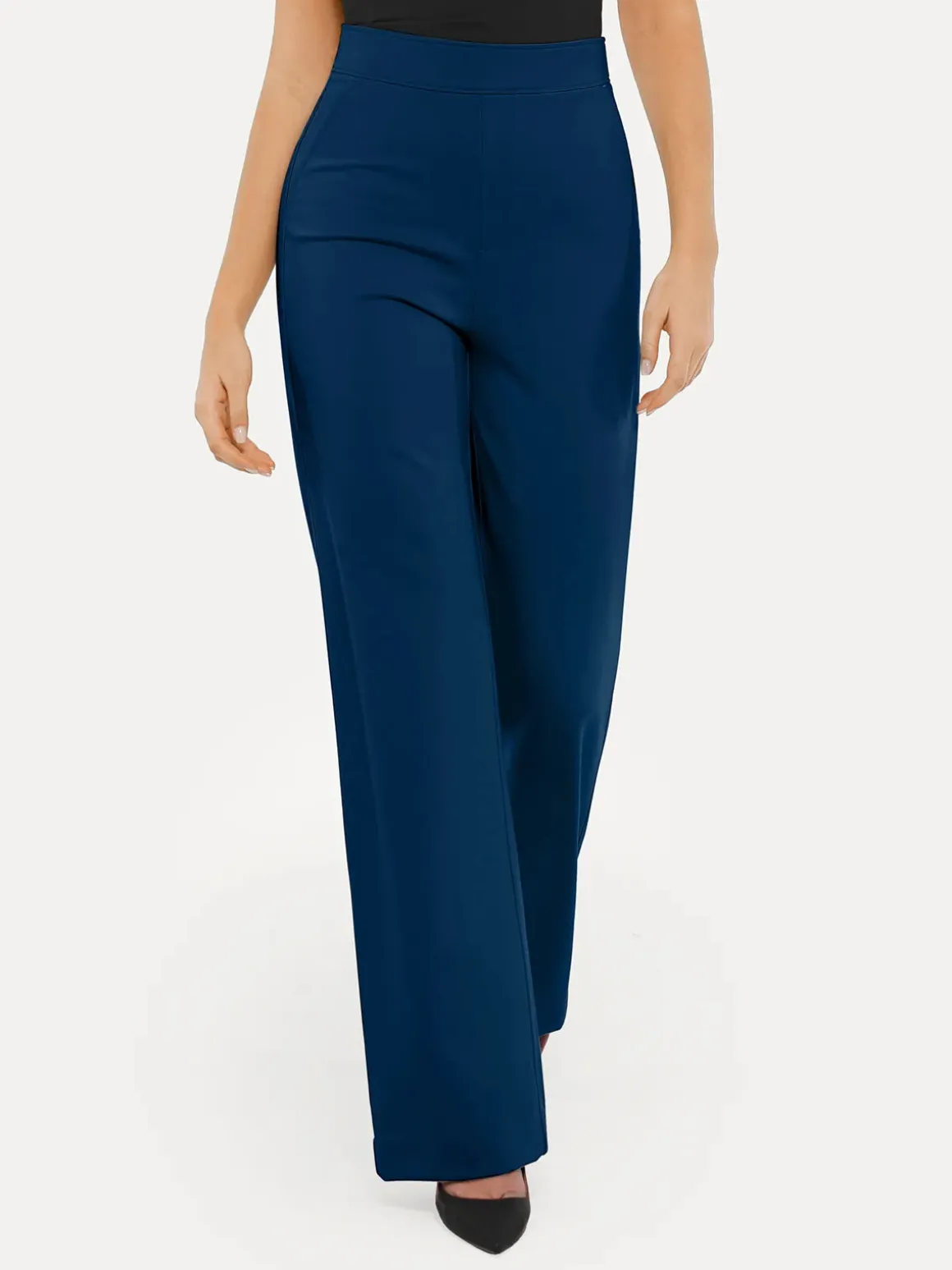 Shapewear Executive High Waisted Wide-Leg Ponte Pants