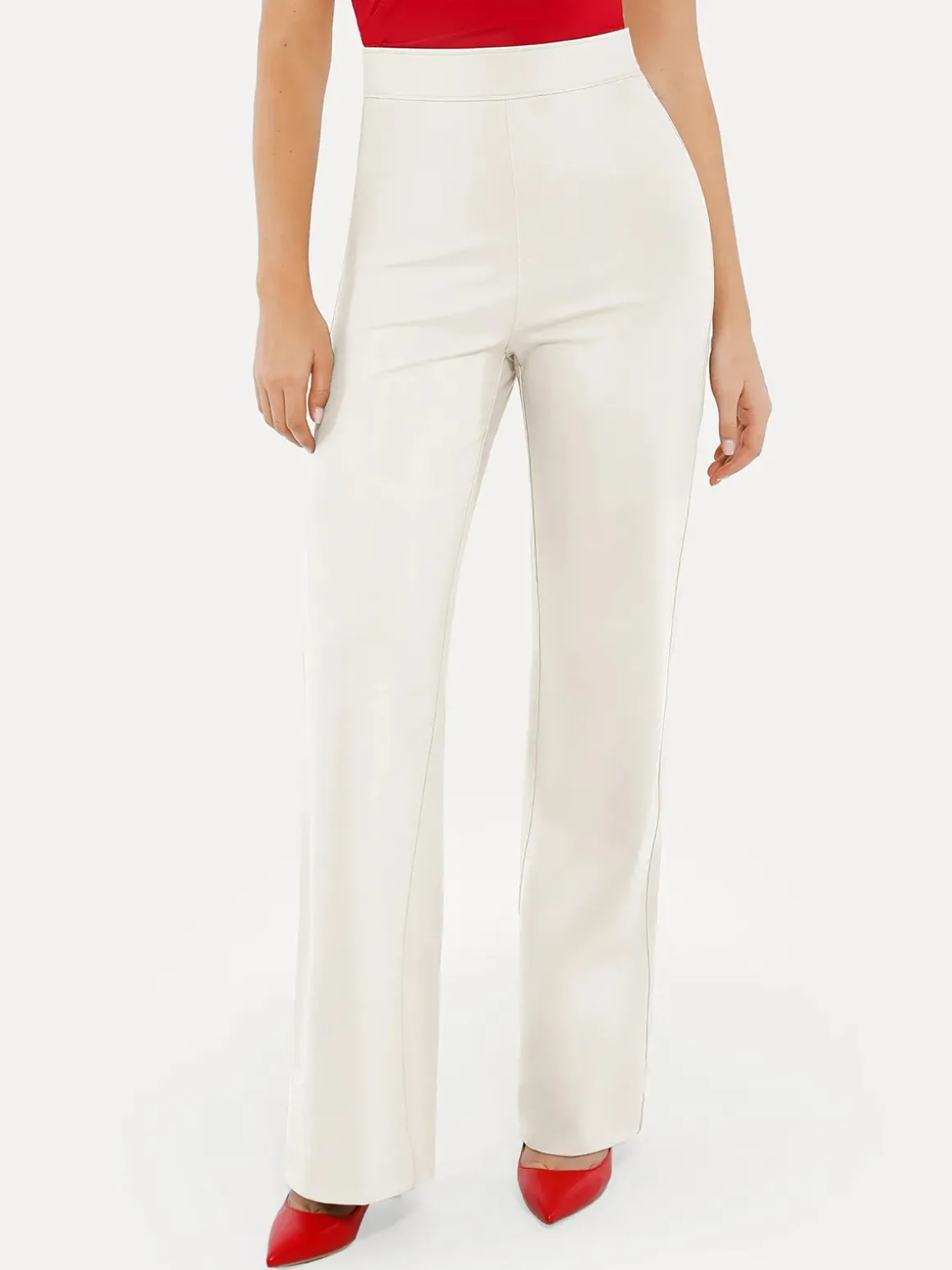 Shapewear Executive High Waisted Wide-Leg Ponte Pants