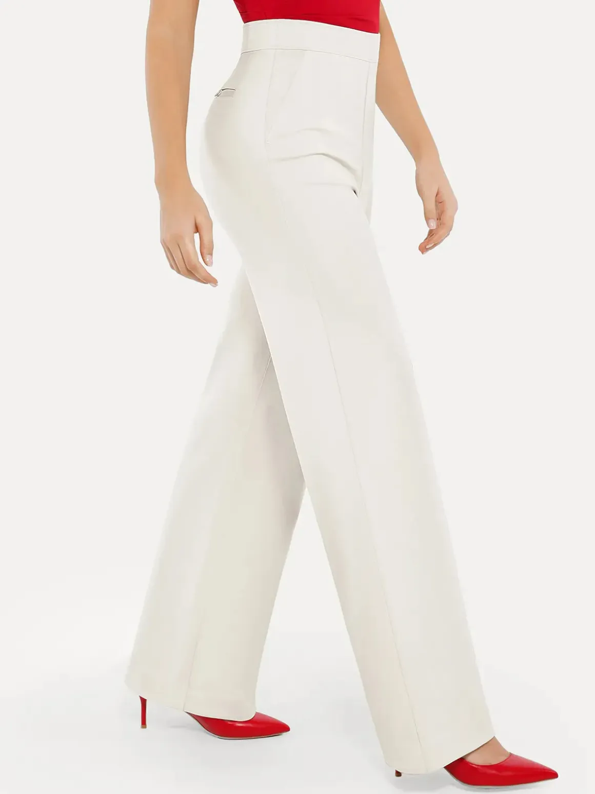 Shapewear Executive High Waisted Wide-Leg Ponte Pants