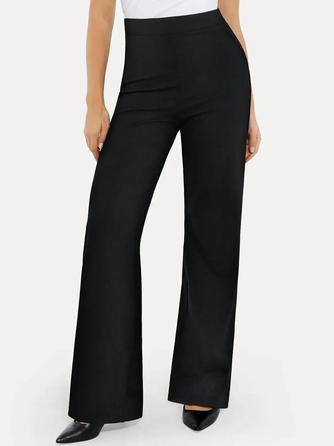 Shapewear Executive High Waisted Wide-Leg Ponte Pants