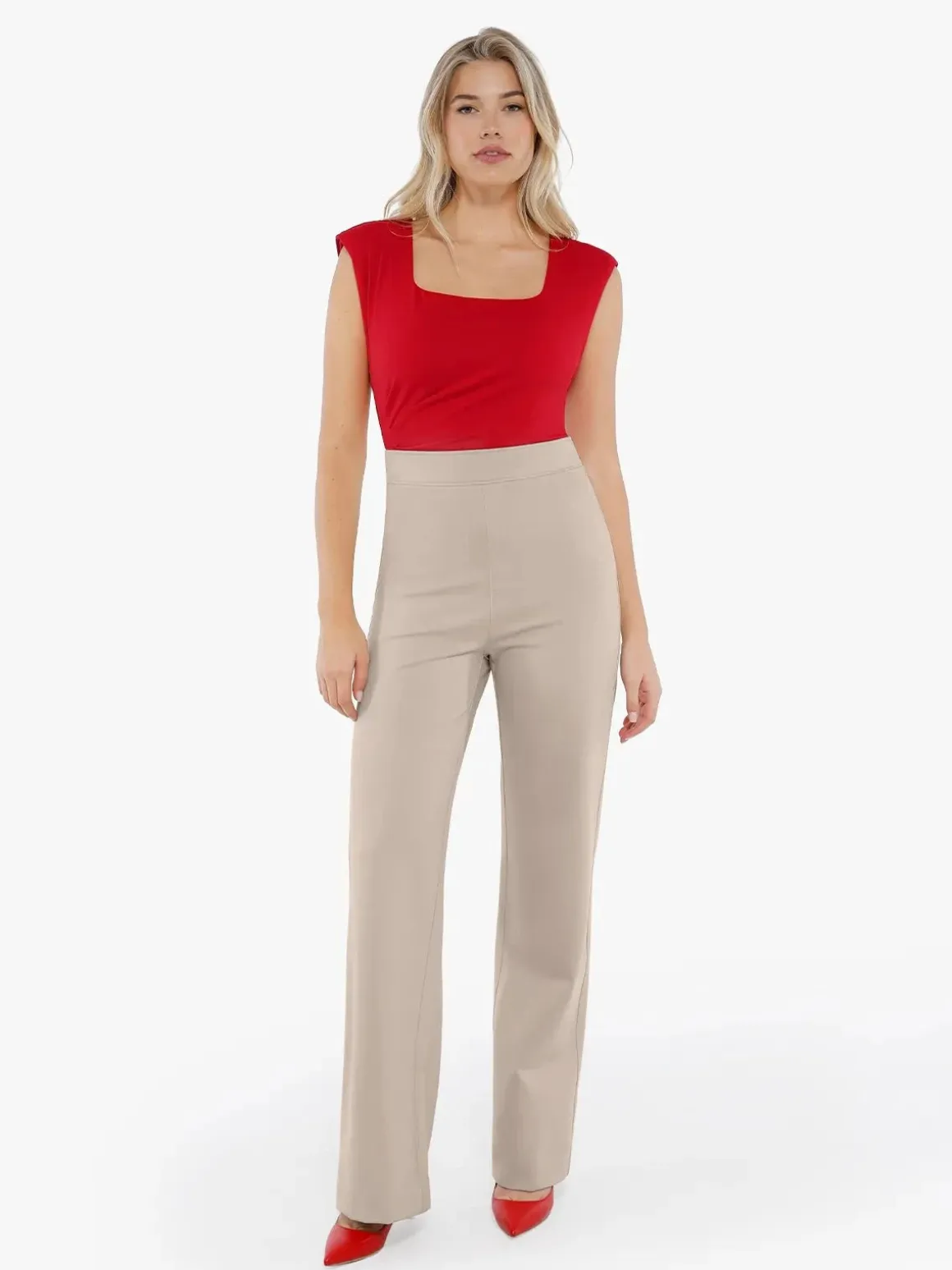 Shapewear Executive High Waisted Wide-Leg Ponte Pants