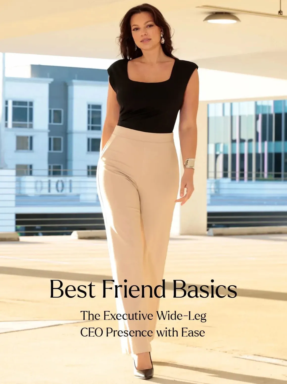 Shapewear Executive High Waisted Wide-Leg Ponte Pants