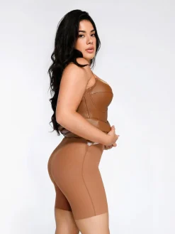 Shapewear Faux Leather Corset Midi Dress Bolero Jacket Set