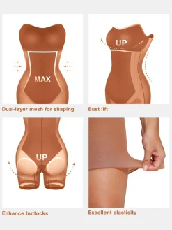 Shapewear Faux Leather Corset Bodice Slimming Jumpsuit