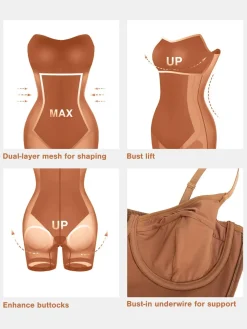 Shapewear Faux Leather Hourglass Corset Midi Dress
