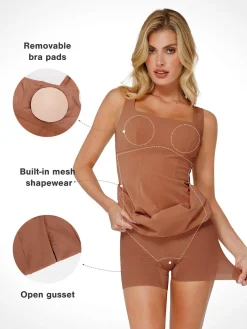 Shapewear Faux Nubuck Bodycon Sculpting Slit Midi Dress