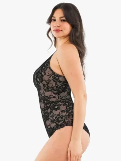 Shapewear Firm Control Smoothing Full Lace Thong Bodysuit