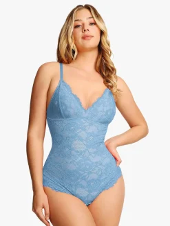 Shapewear Firm Control Smoothing Full Lace Thong Bodysuit