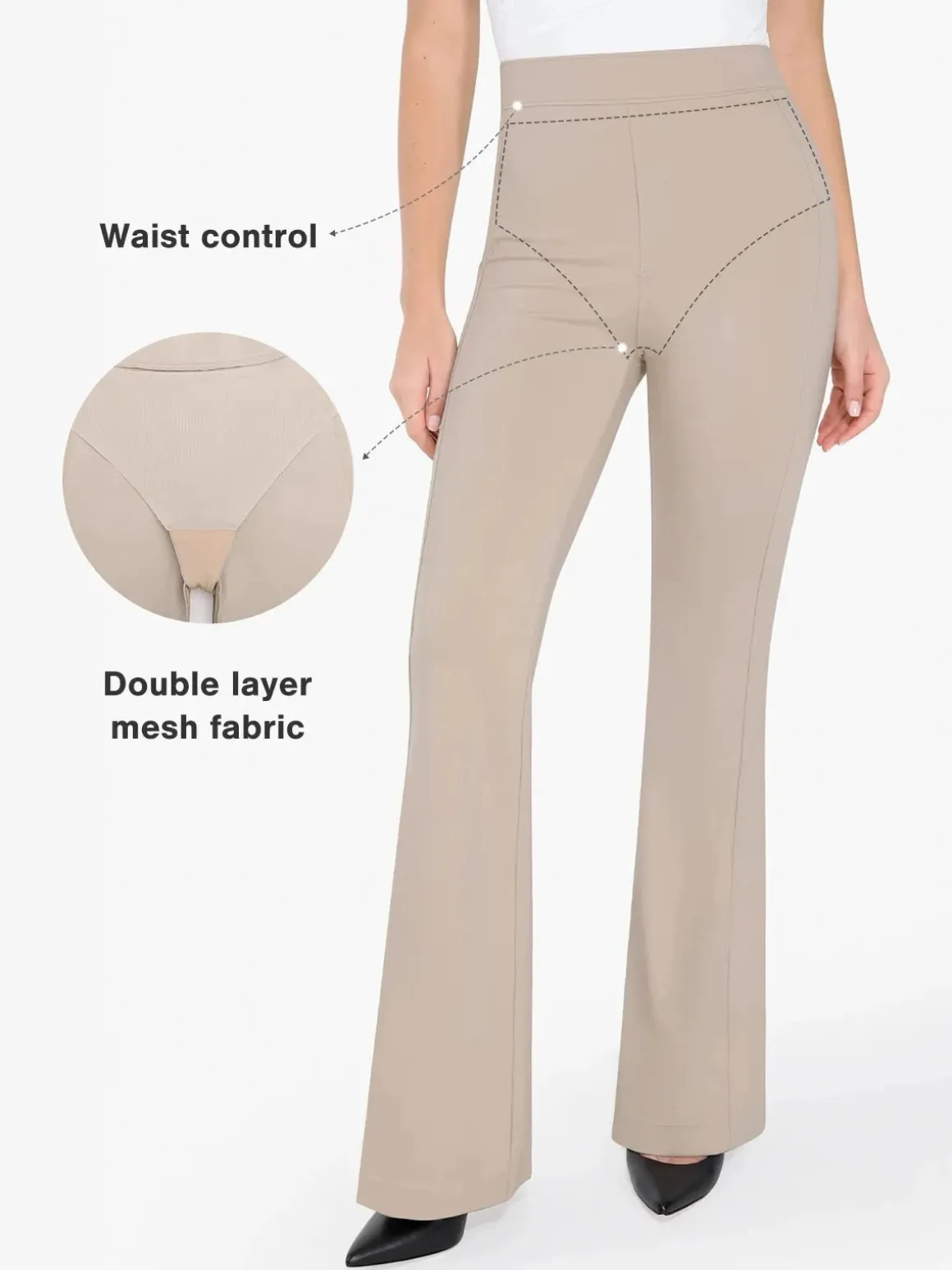 Shapewear Freedom Tummy Control Flare-Leg Ponte Pants