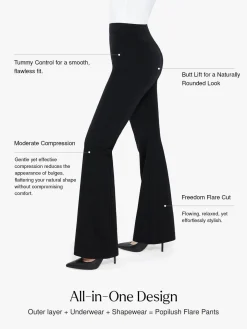 Shapewear Freedom Tummy Control Flare-Leg Ponte Pants