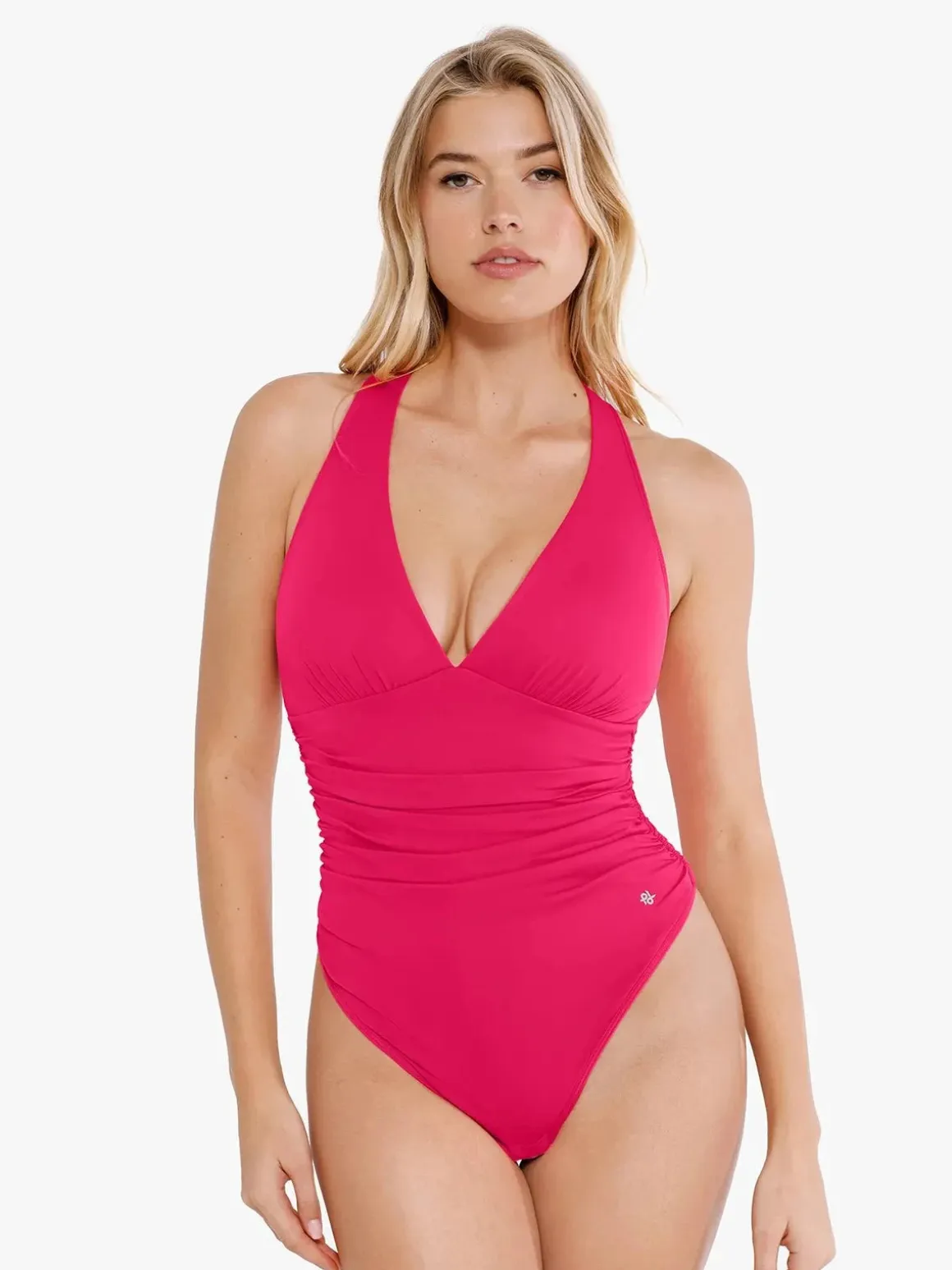 Shapewear Halter Cowl Neck Ruched Tummy Control Bodysuit