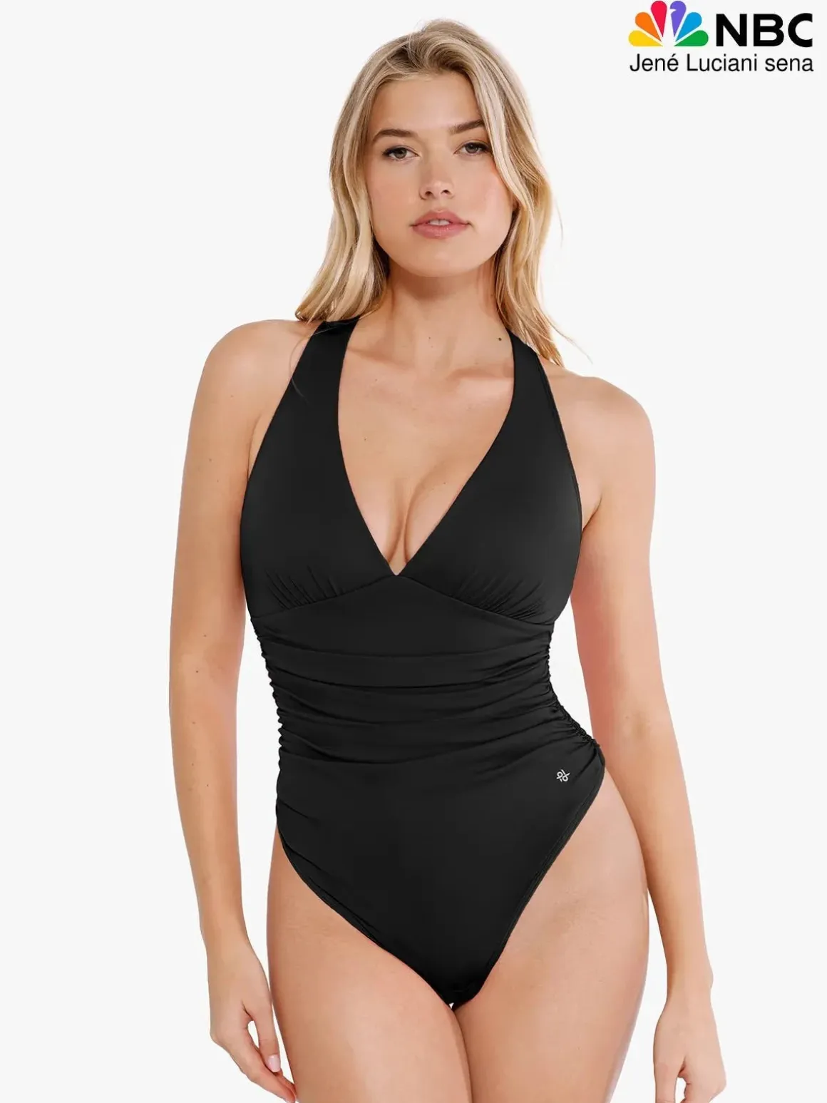 Shapewear Halter Cowl Neck Ruched Tummy Control Bodysuit