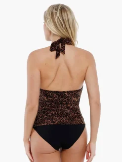 Shapewear Halter Tummy Control Swimsuit And Cover-Up Set